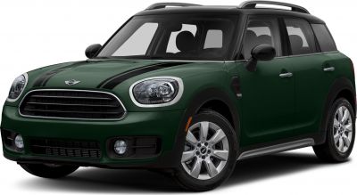 Compact SUV with black roof rails, sporty hood stripes, and alloy wheels