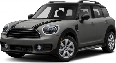 Front-side view of a Mini Countryman with roof rails and alloy wheels