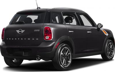 Rear and side profile of Mini Countryman with Cooper badge and distinctive taillights