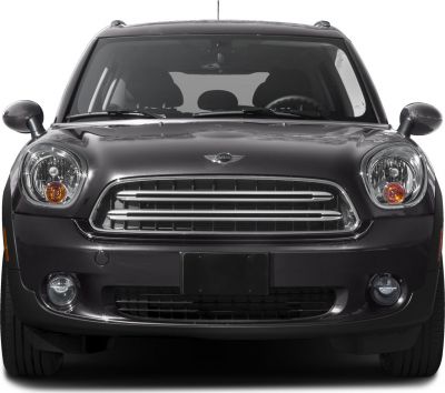 Front view with grille and distinctive round headlights