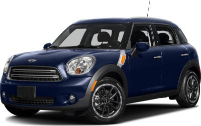 Front-side view of blue compact SUV with distinctive grille and alloy wheels