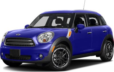 Blue compact SUV front-side view with distinctive grille and headlights
