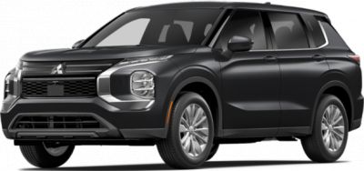 Angled front-side view of black modern SUV with prominent grille and roof rails