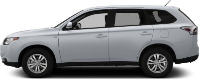 Side profile of mid-size SUV with V6 badge and alloy wheels