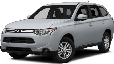 SUV front three-quarter view with distinctive headlights and grille