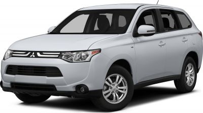 Front and side view of an SUV with distinctive headlights and grille design