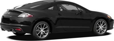 Black sports coupe with alloy wheels and rear spoiler side view