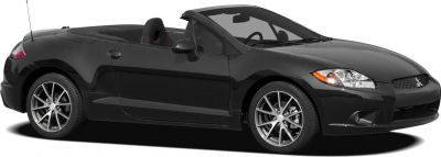 Black convertible coupe with alloy wheels and sporty front design