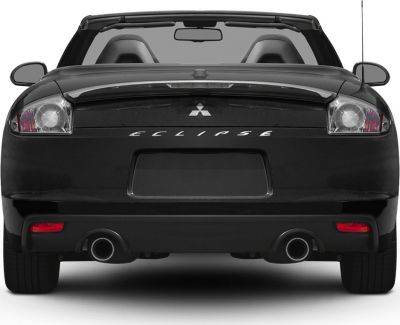 Convertible rear view with dual exhaust and taillights