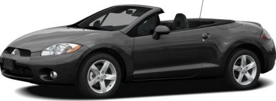 Convertible sports car side profile with two doors and alloy wheels