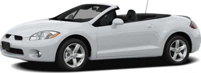 White convertible with aerodynamic body and five-spoke alloy wheels