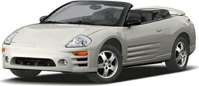 Convertible car front view with open roof and sleek design