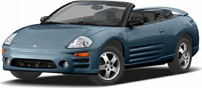 Convertible sports coupe with distinct front headlights and alloy wheels