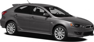 Side profile of a gray hatchback with alloy wheels and sharp front headlights.