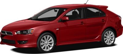 Red sportback hatchback with alloy wheels and rear spoiler
