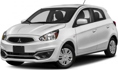 Compact hatchback front and side profile with fog lights and updated grille