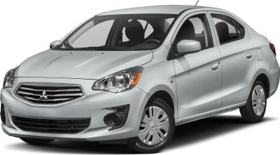 Front side view of a compact sedan with modern headlamps and grille