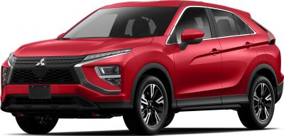 Bold grille and sleek LED headlights on crossover SUV side front view.