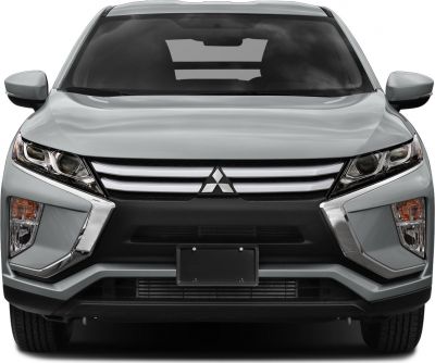 Front view with LED headlights and bold grille design