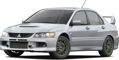 Front side view showcasing hood scoop and rear wing spoiler.