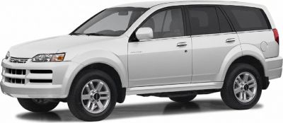 White SUV side profile with five-spoke alloy wheels and smooth body lines