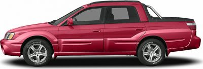 Side profile of a sporty pickup truck with crew cab and alloy wheels