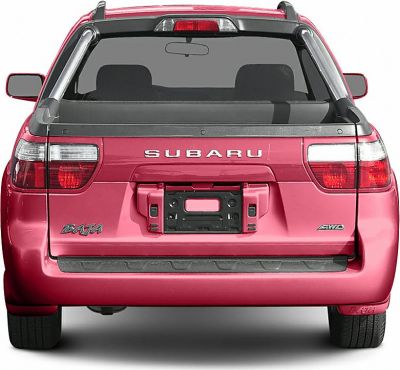 Pickup rear view showing tailgate, AWD badge, and roof rails.