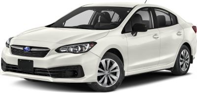 White sedan with sleek headlights and alloy wheels front side view