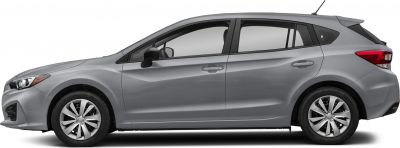 Side profile of hatchback with alloy wheels