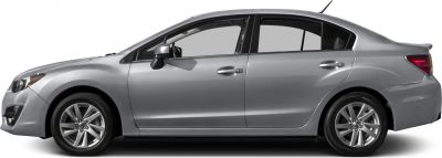 Silver sedan with alloy wheels in side profile