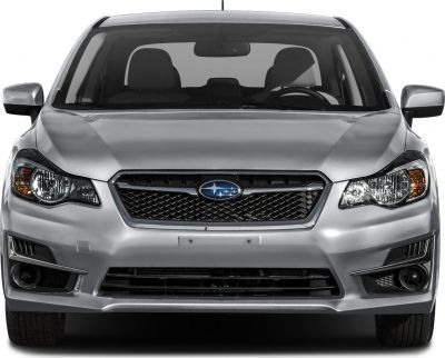 Car front view with headlights and front grille