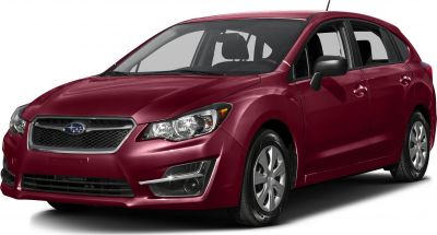 Front-side view with headlights, grille, aerodynamic hatchback profile