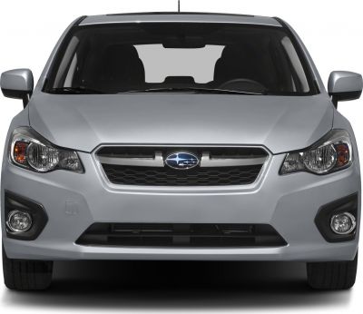 Front view with grille and headlights