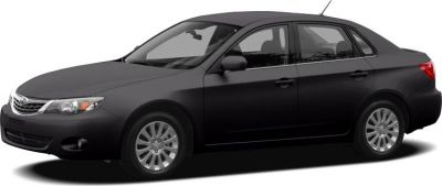 Front-side profile of black compact sedan with detailed wheels