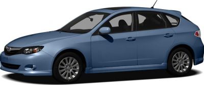 Blue hatchback with side profile, showing sleek 5-door design and alloy wheels.