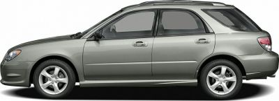 Side view of a silver midsize station wagon with five-spoke alloy wheels.