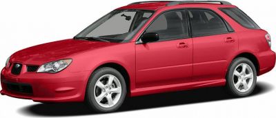 Red station wagon with clean lines and sporty alloy wheels