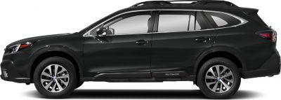 Side profile of black SUV with roof rails and alloy wheels