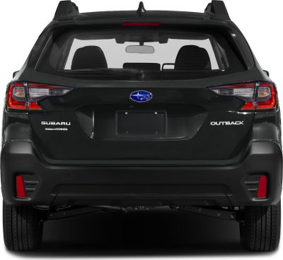Rear view with distinctive tail lights, AWD badge, and rear window wiper