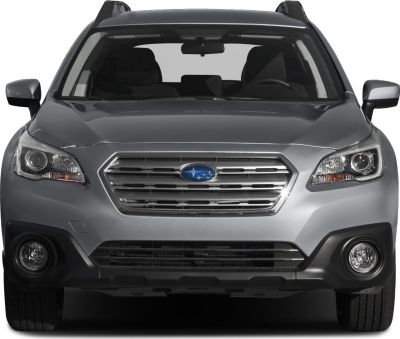 Front view with hexagonal grille and projector headlights