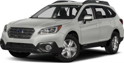 Light gray front side view of mid-size SUV with roof rails and alloy wheels