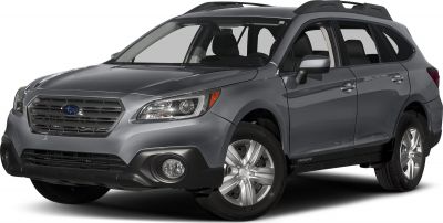 Front-side view of grey SUV with headlights, fog lights, roof rails, and alloy wheels