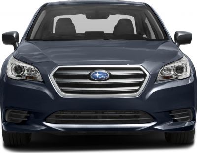 Close-up of a car front with distinctive grille and headlights