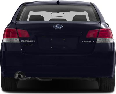 Rear view of vehicle with tail lights, AWD badge, and visible exhaust pipe