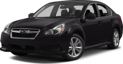Front side profile with headlights and grille of a black sedan
