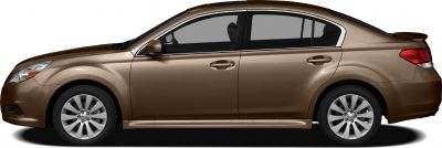 Side profile of a sedan with alloy wheels and rear spoiler