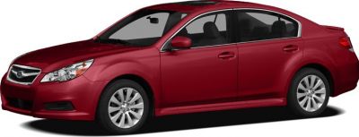 Red mid-size sedan with alloy wheels and four doors, side view.