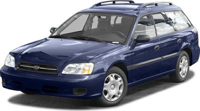 Front and side profile of a station wagon with roof rails.
