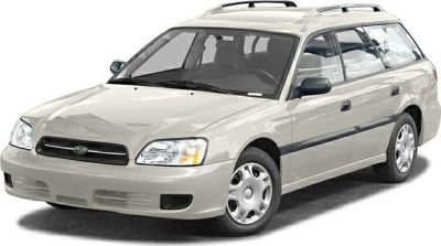 Station wagon with roof rails and rectangular headlights