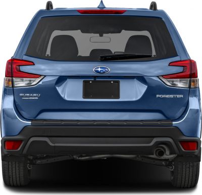 Rear view with taillights, rear window, bumper, and exhaust pipe